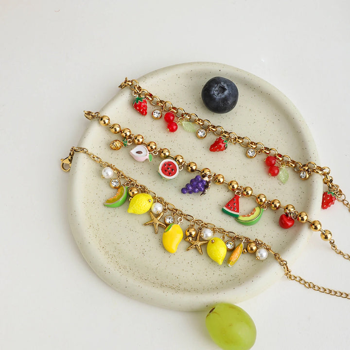 In-Season Fruitiness Gold-Plated Bracelet
