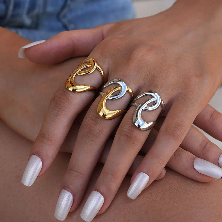 Venus 18k Gold-Plated Ring Set