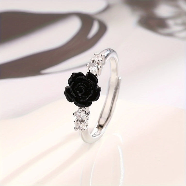 Zephyra Black Rose Ring