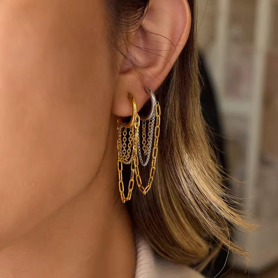 Chainfall Studio Hoop Earrings