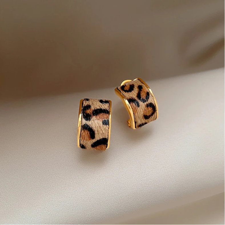Untamable Leopard Print Earrings