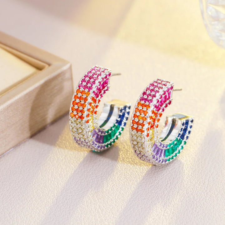 Odetta Casten Polychrome Hoop Earrings
