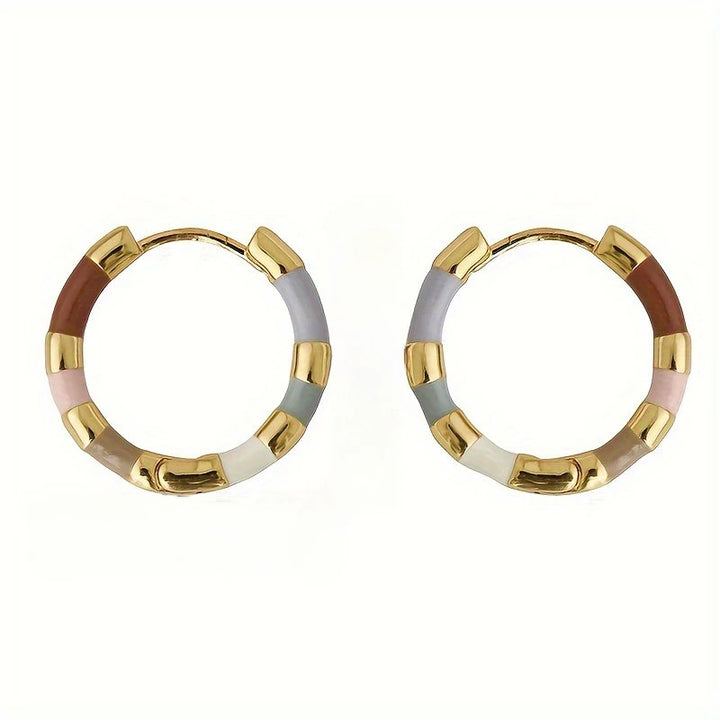 Cadence Steel Gold Earrings