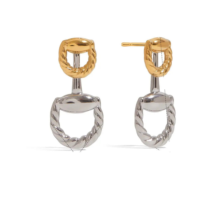 Eida Braided Gold-Plated Steel Earrings
