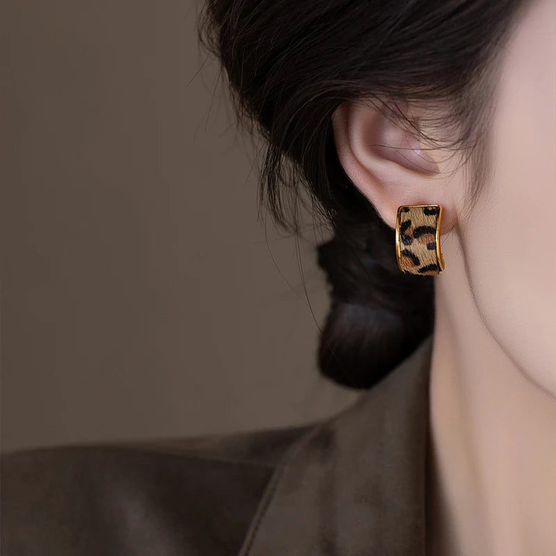 Untamable Leopard Print Earrings