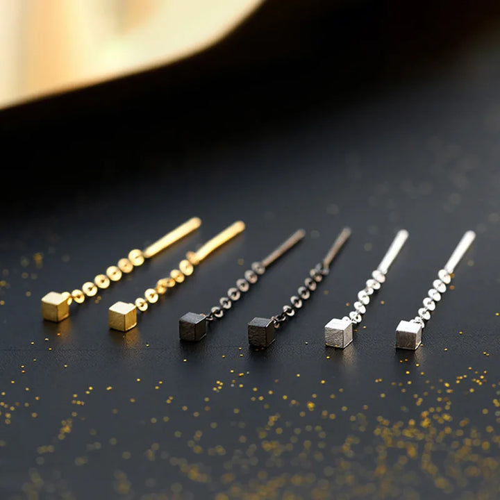 Kaelen Cube Tassel Earrings