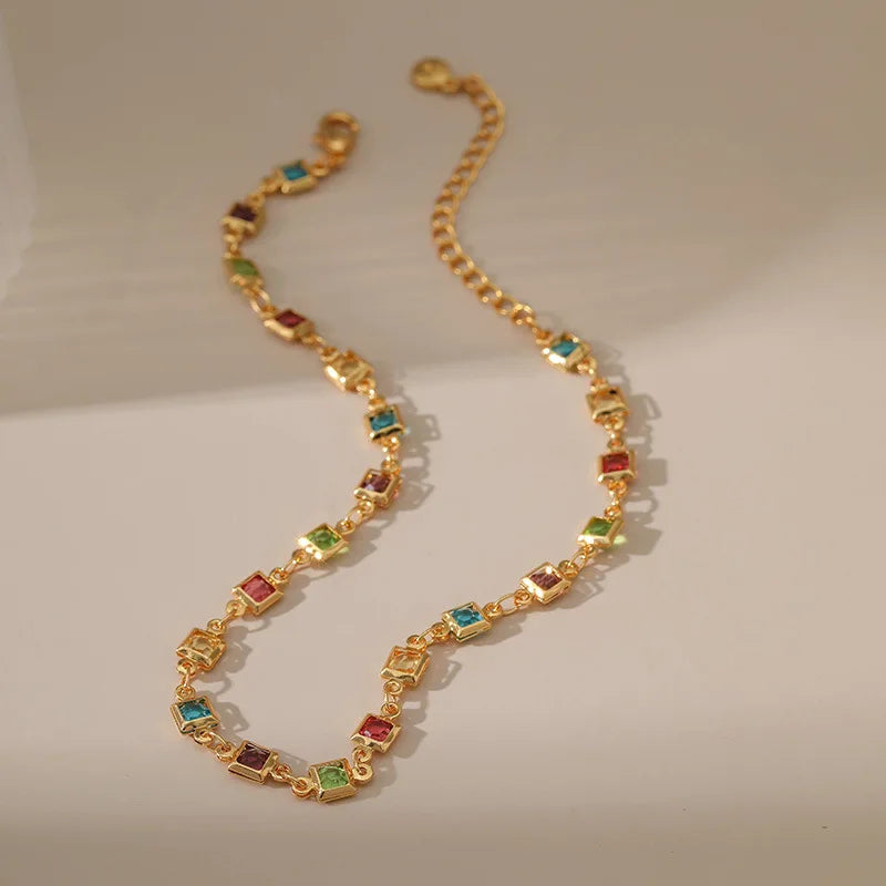 Prisma Trail Gold-Plated Anklet