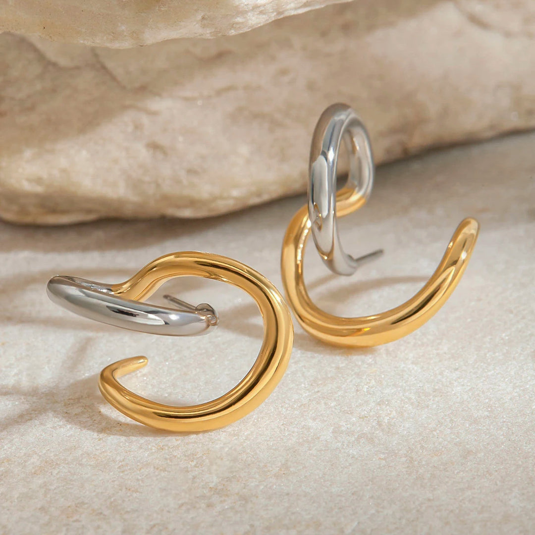 Intertwined Two-Tone Earrings