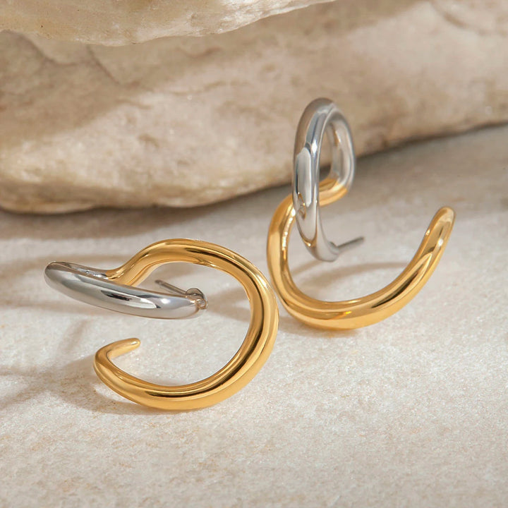 Intertwined Two-Tone Earrings