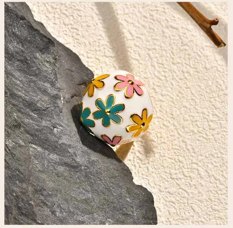 Asteria Enamel Steel Ring