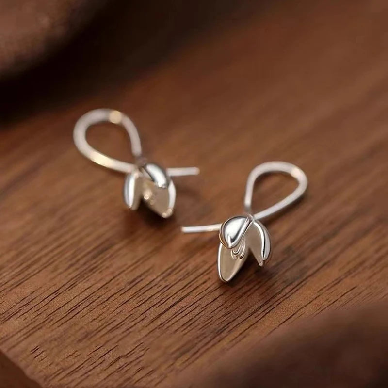 Camellia Sterling Silver Floral Earrings