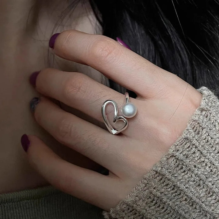 Heartline Sterling Silver Ring