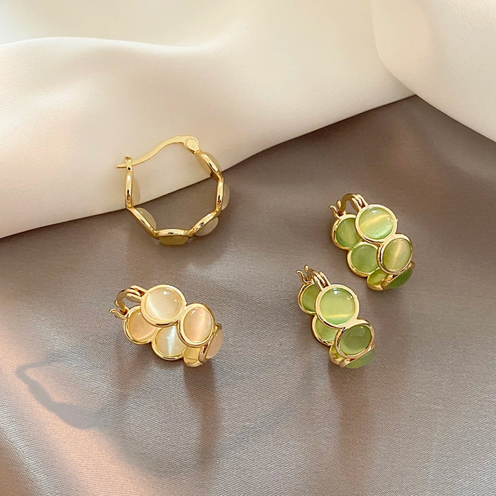 Lunet Style Opal Hoops