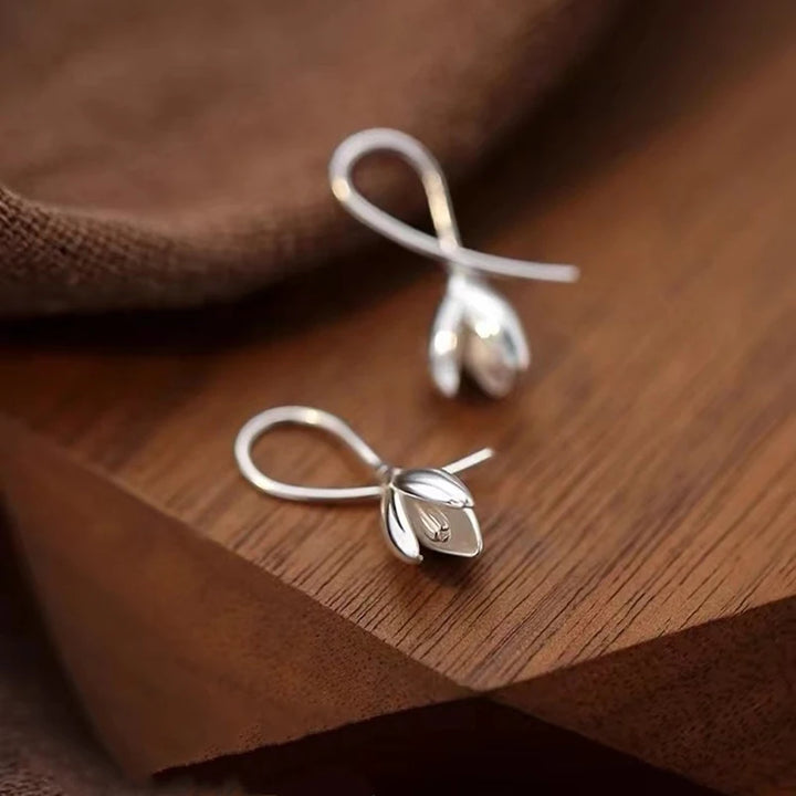 Camellia Sterling Silver Floral Earrings