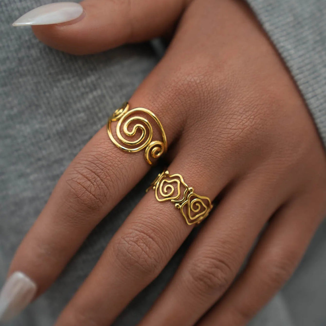 Mirelle Gold Spiral Ring