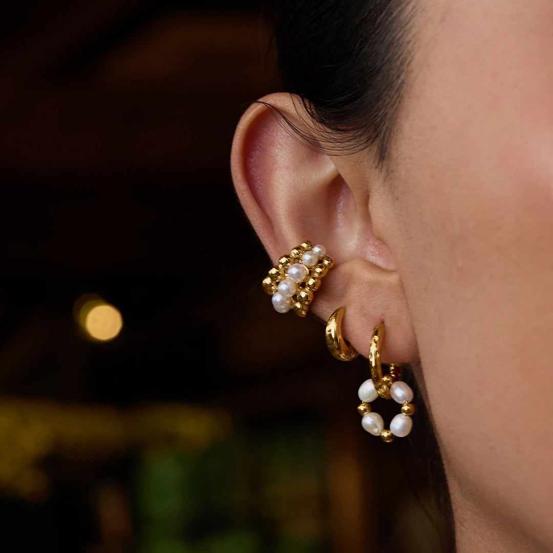 Célestine 18k Gold-Plated Earring Set