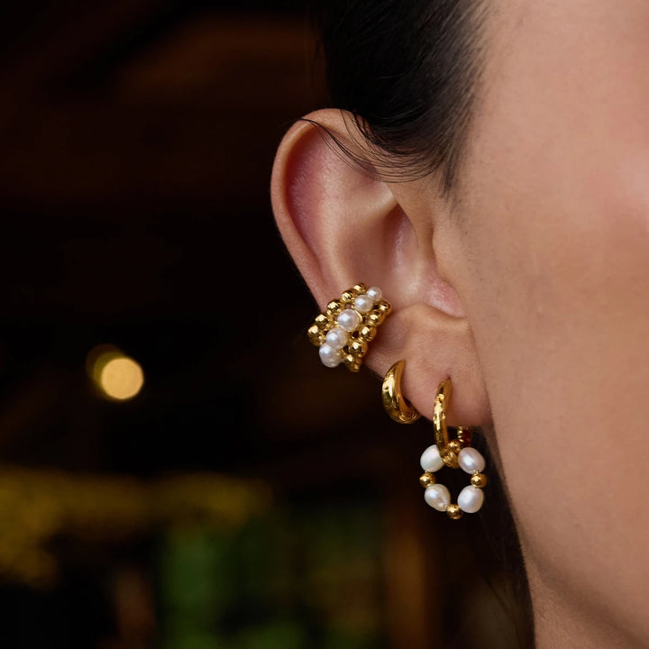 Célestine 18k Gold-Plated Earring Set