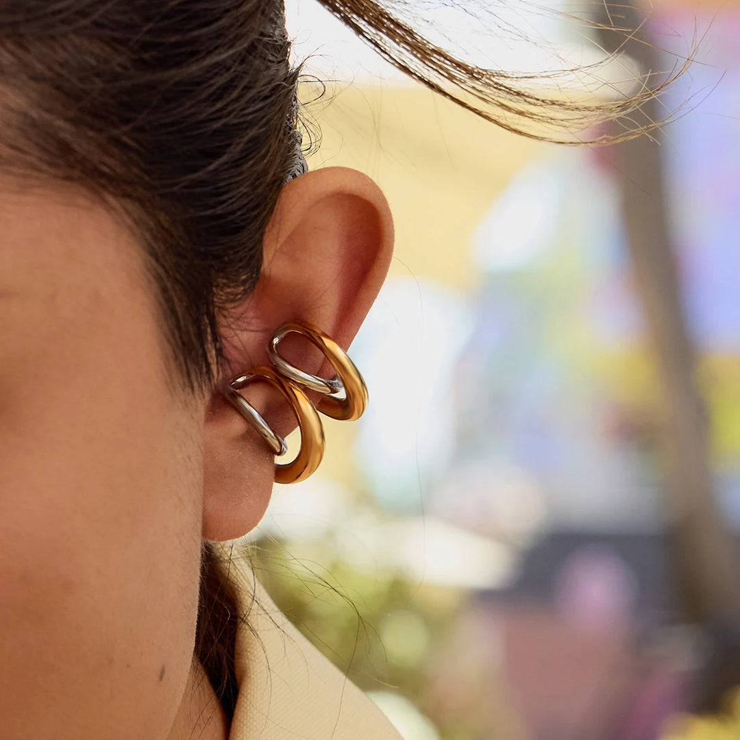 Interlock Cuff Earrings
