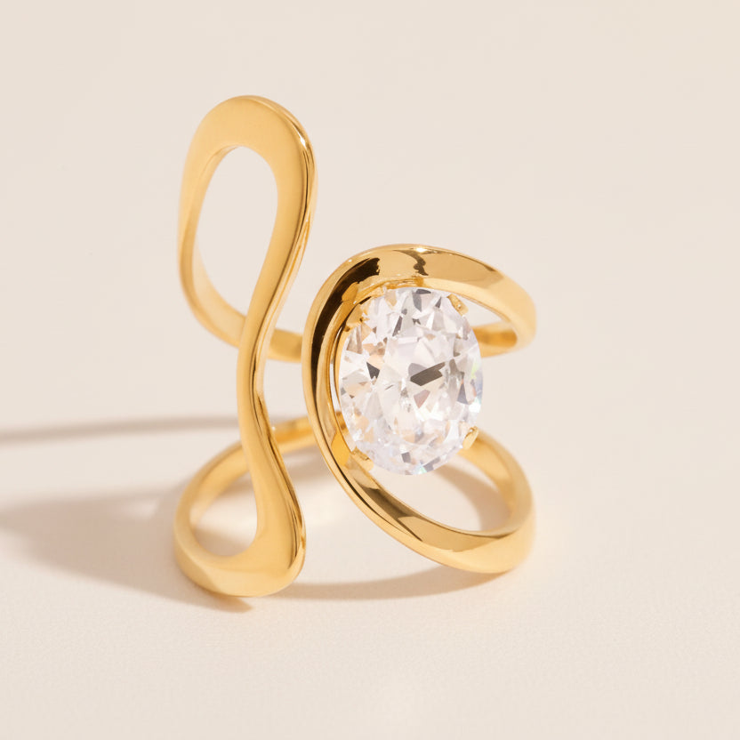 Between Lines Steel Ring Set