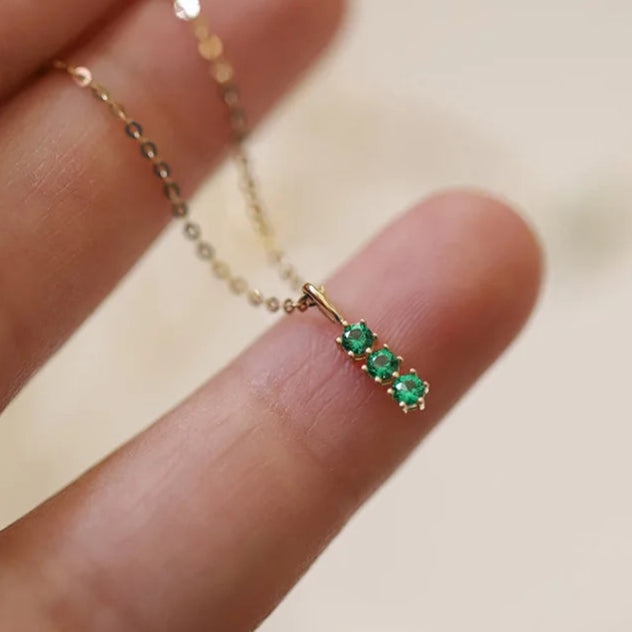 Valeria Solis Emerald Zircon Necklace