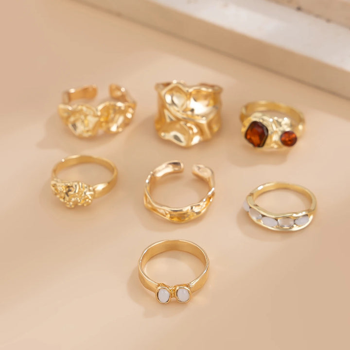 Astarion Rhinestone Ring Set