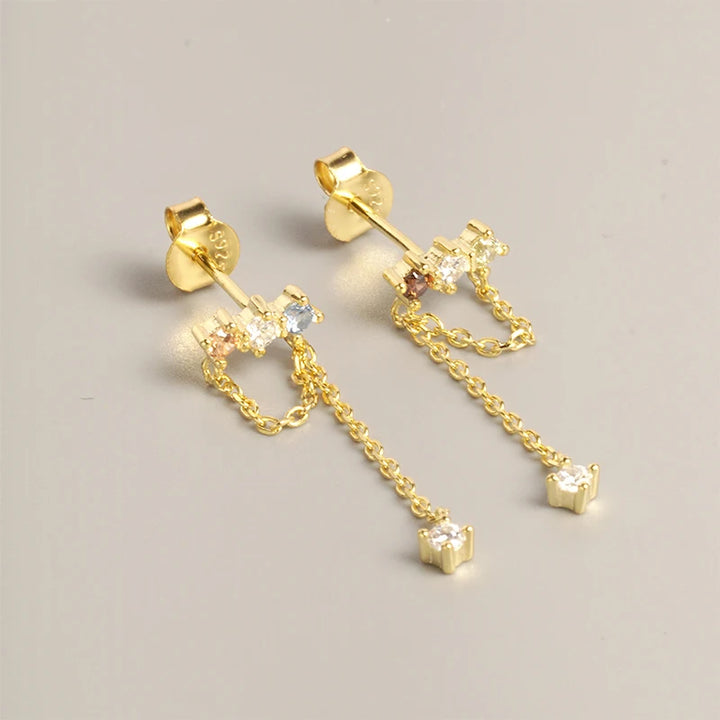 Twins Divide Sterling Silver Earrings