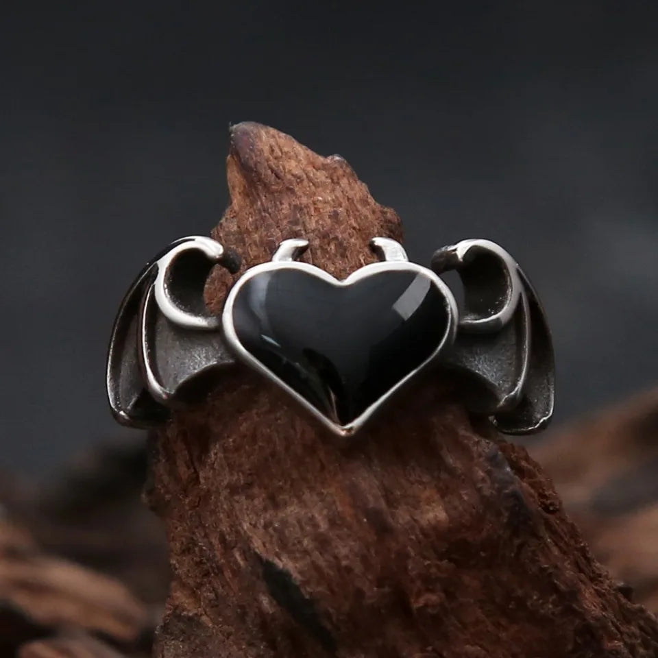 Obsidian Soul Wing Ring