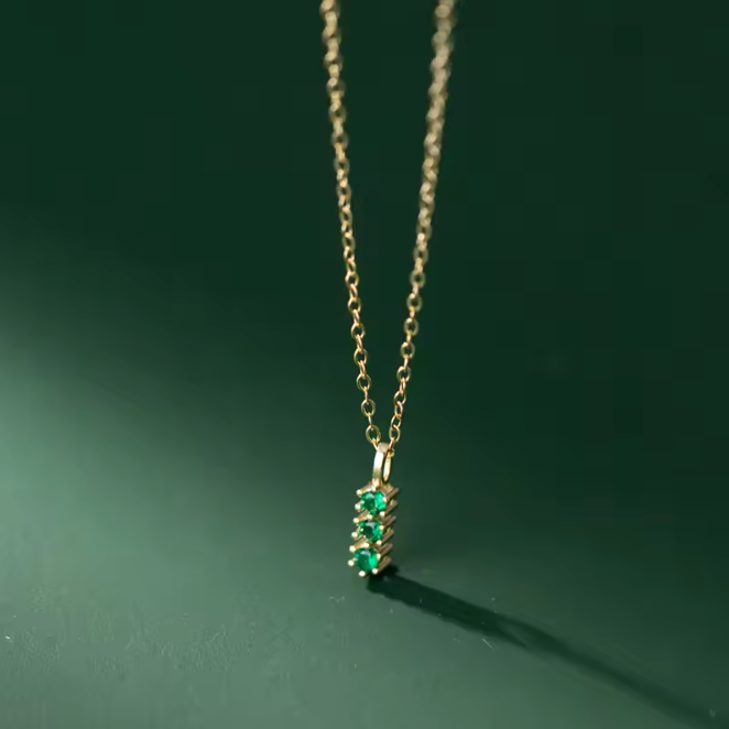 Valeria Solis Emerald Zircon Necklace