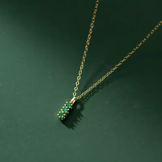 Valeria Solis Emerald Zircon Necklace