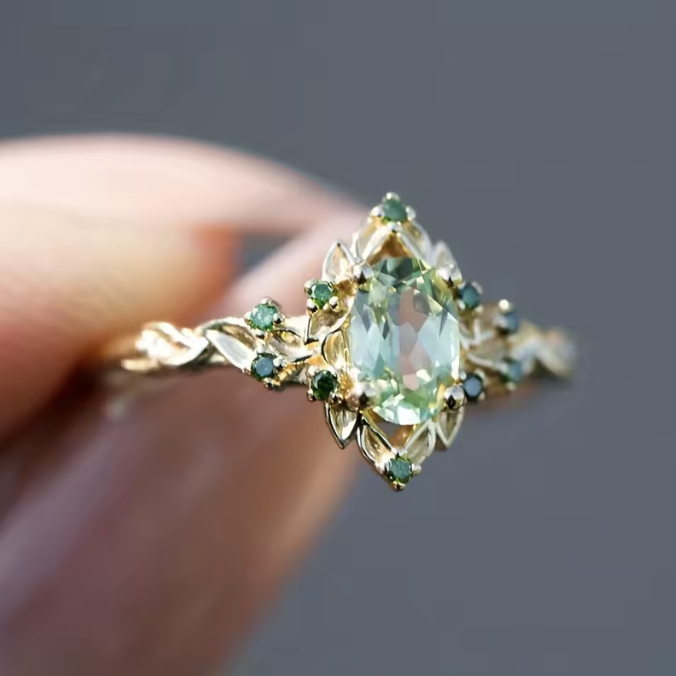 Eden Verdigris Corona Ring