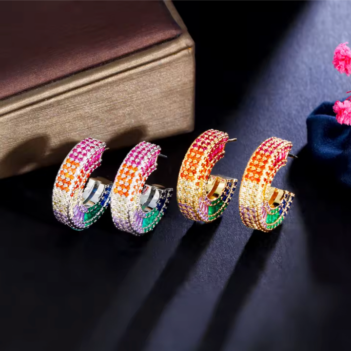Odetta Casten Polychrome Hoop Earrings