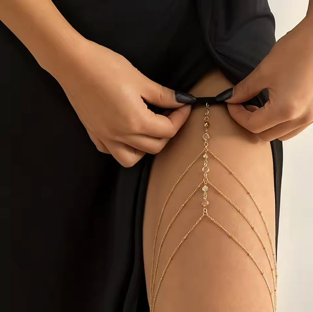 Elira Glint Leg Chain