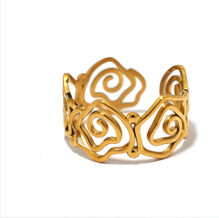 Mirelle Gold Spiral Ring