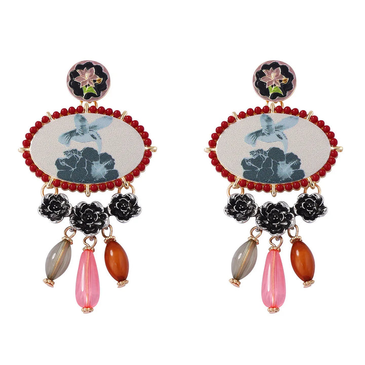 Ave en Rojo Earrings