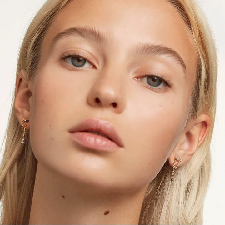 Twins Divide Sterling Silver Earrings