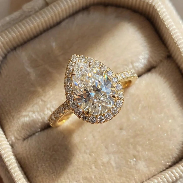 Lillian Pear Cut 1CT Sterling Silver Ring