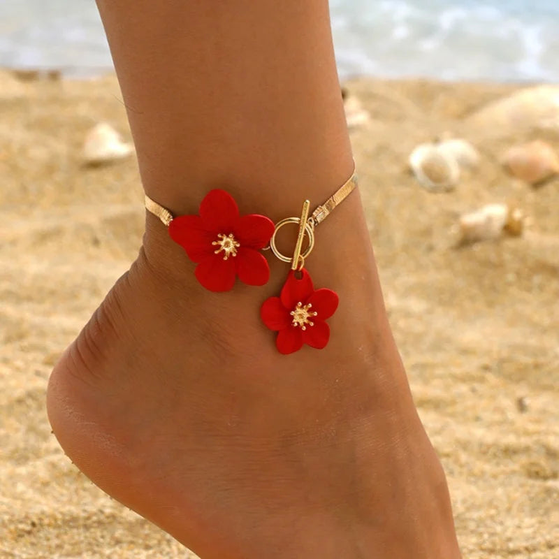 Rhea Sable Floral Anklet