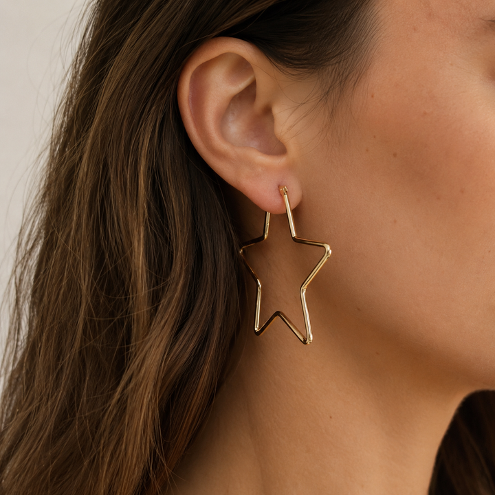 Blaire Star Hoop Earrings
