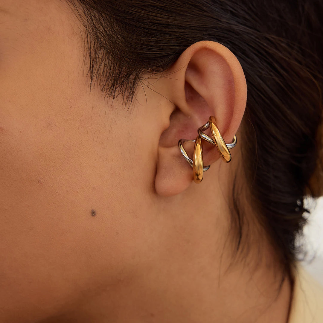 Interlock Cuff Earrings