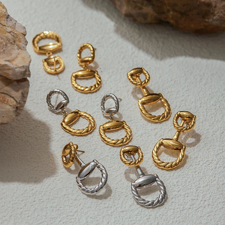 Eida Braided Gold-Plated Steel Earrings