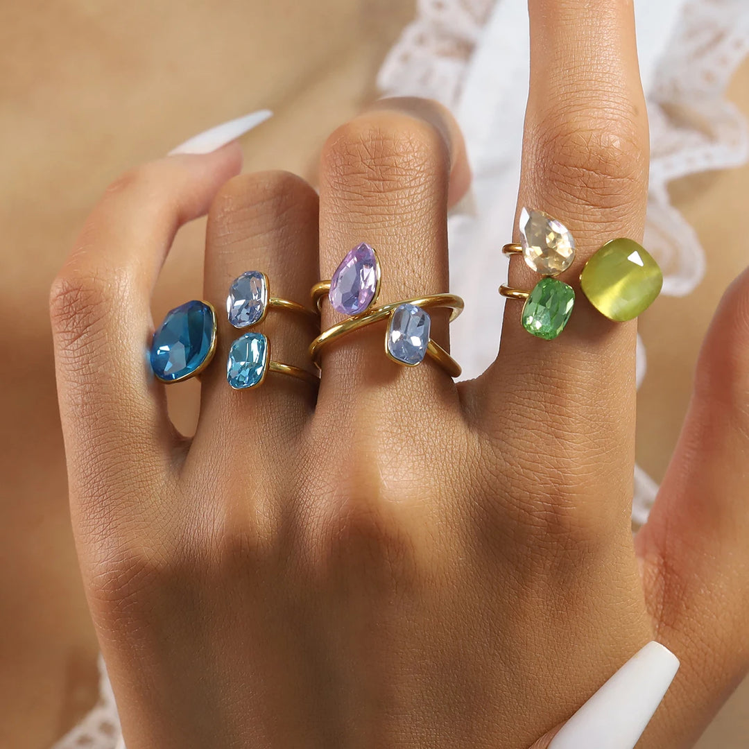 Fairy Stones Gold-Plated Earrings