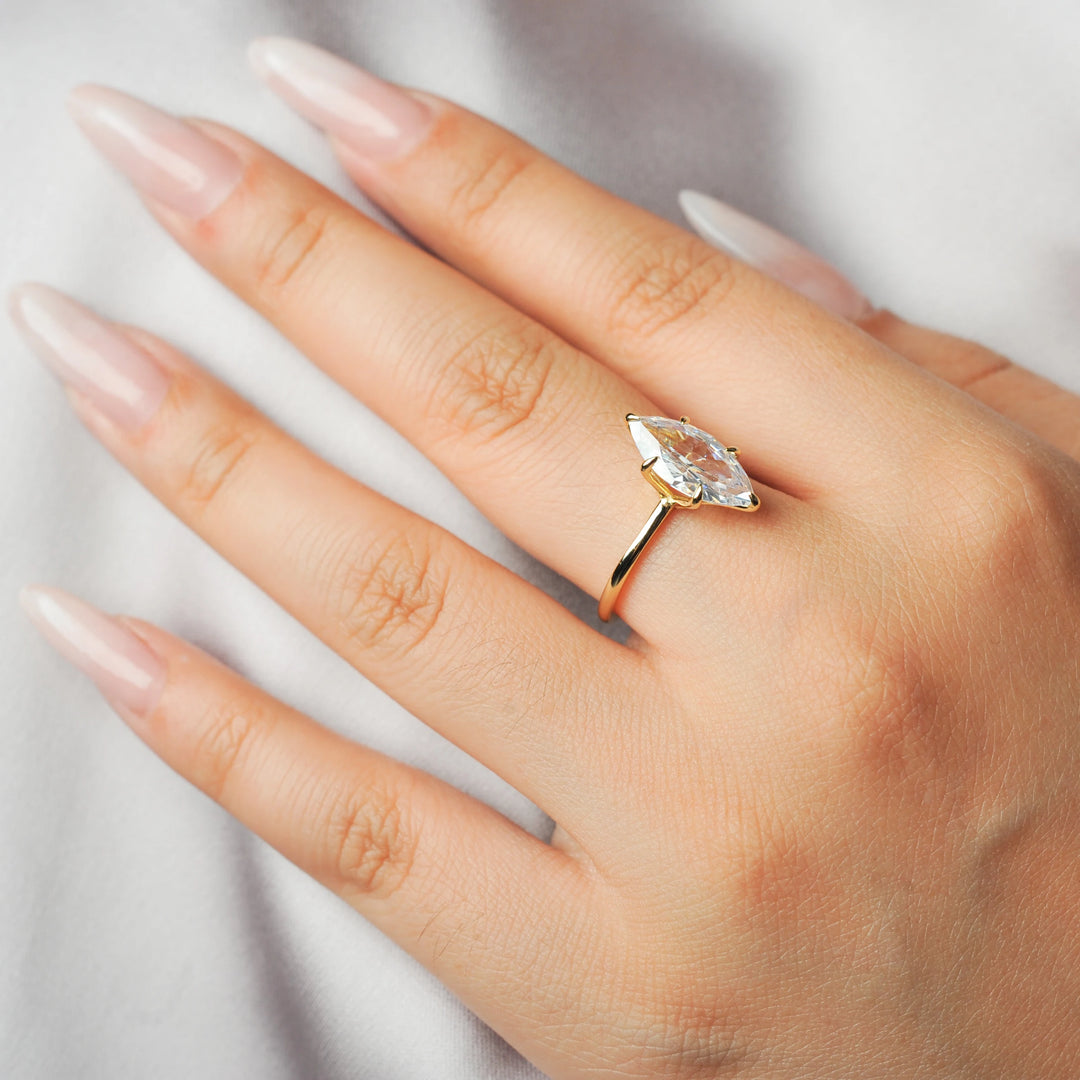 Ascendia Solitaire Pure Silver Ring