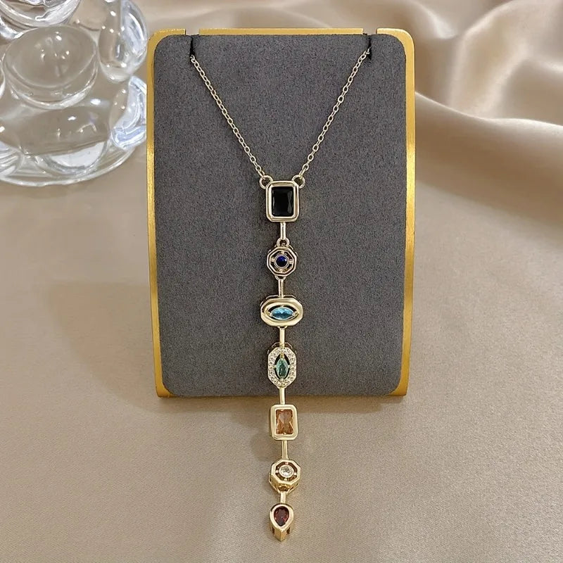 Memory Stones Drop Necklace