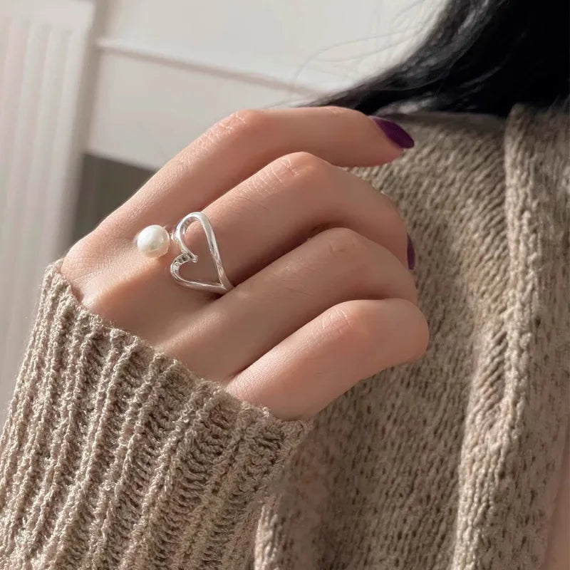 Heartline Sterling Silver Ring