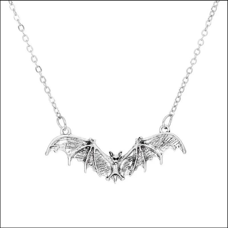 Raven Bat Amulet Necklace