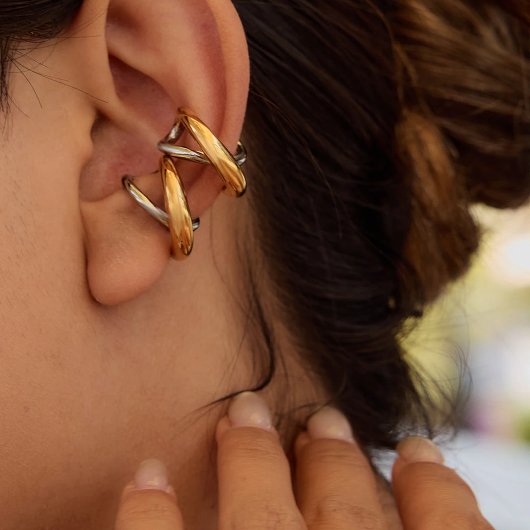 Interlock Cuff Earrings