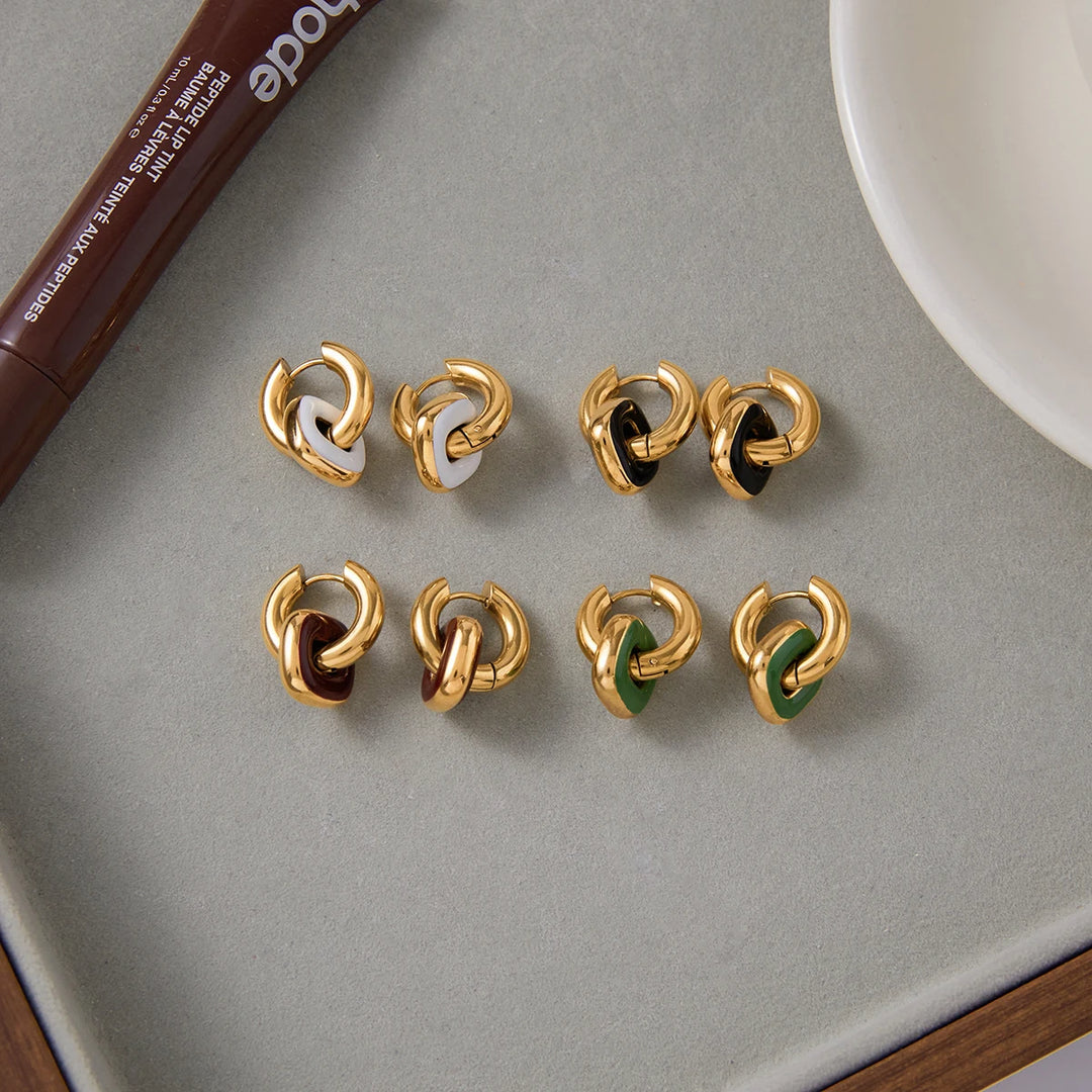 Splice Two-Part Hoop Earrings