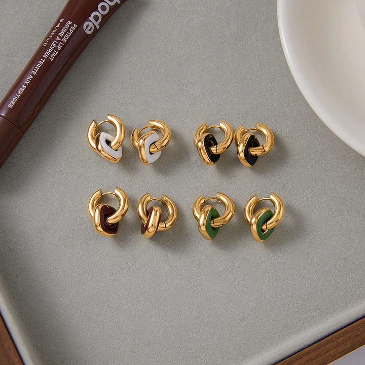 Splice Two-Part Hoop Earrings