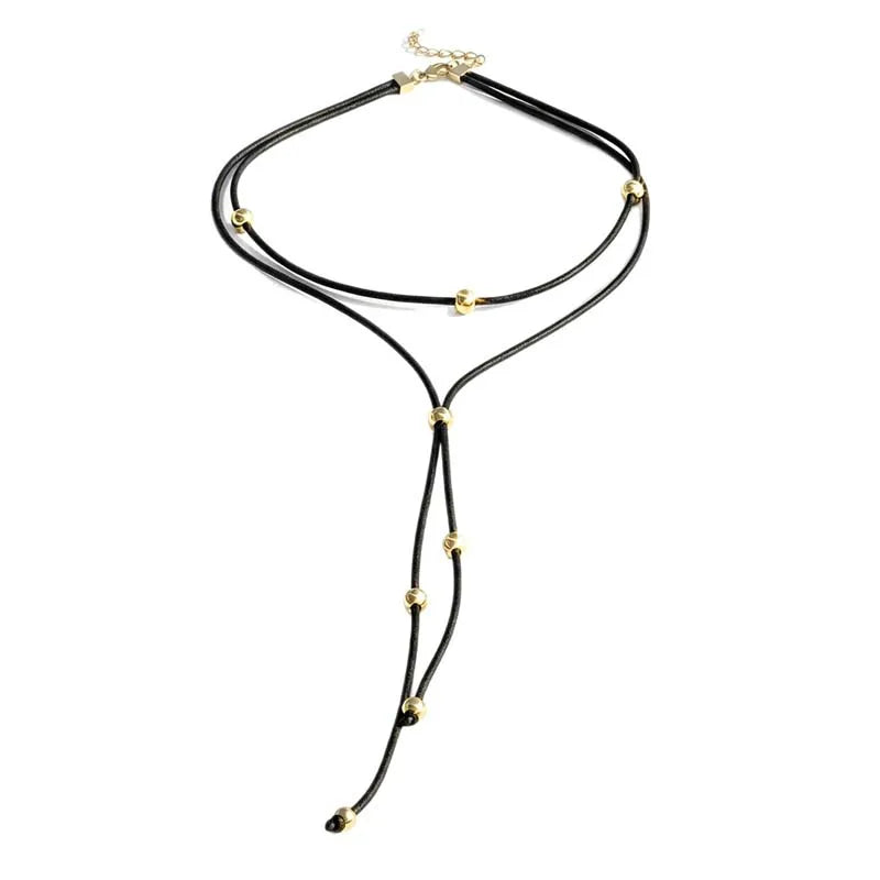 Juliette Noir Lariat Necklace
