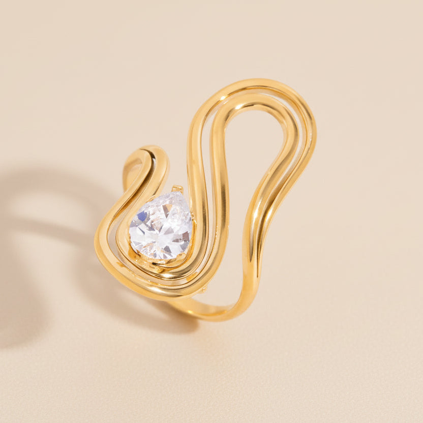 Between Lines Steel Ring Set